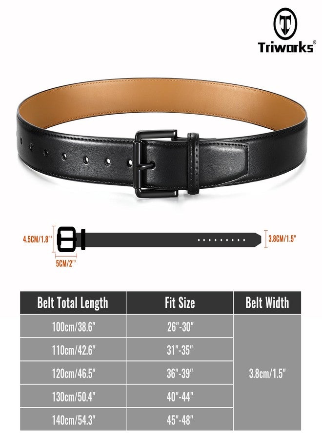 TRIWORKS Men Leather Belt Mens Dress Belt Pin Buckle for Jeans Pants Casual - Image 5
